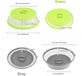 Sans marque Couvercle de micro-ondes pliable, 26,5 cm, 2 pièces, avec crochet, sans BPA, panier filtre avec trous de vapeur, pour fruits et légumes (gris + vert)