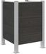 vidaXL Afvalbak Schutting Grijs 85 x 85 x 115 cm Aluminium en WPC