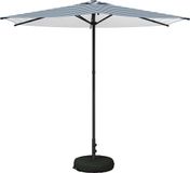 vidaXL Parasol de jardin Bleu et blanc Polyester Acier 270 x 270 cm