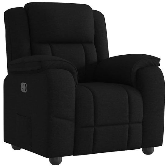 vidaXL Fauteuil verstelbaar stof zwart