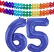 Folat Folieballon 65 jaar Blauw 86 cm