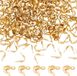 Or perles en acier inoxydable calottes à coquille ouverte fermoirs à nouer à rabattre perles de 1,5 mm capuchons d'extrémité à petit trou pour boutons et