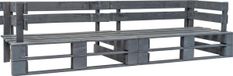 vidaXL Banc de jardin - 2 places - palette - bois - gris