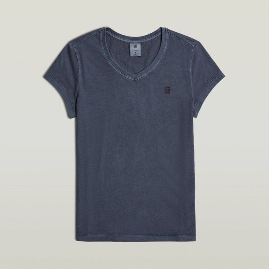 G-STAR Overdyed eyben slim v t 2.0 wmn Dames Top - osaka blue gd