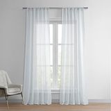 HPD Half Price Drapes Stevige transparante gordijnen voor woonkamer linnen textuur 127 x 120 (1 paneel), SHCH-SS07161-120, Aspen wit, polyestermix, 127 x 304,8 cm B x 304,8 cm L (pak van 1)