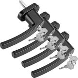 Monzana - Raamsluiting 4x - Afsluitbaar Slot Pin Lengte 35mm Zwart