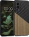 kwmobile hoesje geschikt voor OnePlus Nord 2 5G - Backcover in donkerbruin / zwart
