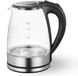 Daewoo Seeger Glazen Waterkoker - Glas - Elektrisch - 1,8 Liter - BPA-vrij - met LED - RVS - DSWK30AT