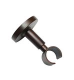 Gardinia 32752 Plafondsteun met metalen montageplaat, voor 1 roede, open, montagemateriaal meegeleverd, Chicago-collectie, Ø20 mm, brons