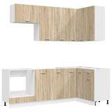 vidaXL Unité de cuisine LYON 8 pc Chêne Sonoma Bois d'ingénierie