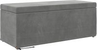 vidaXL Kruk Donkergrijs 101 x 41 x 40 cm Velvet en Geëngineerd Hout