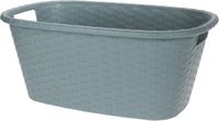 Bathroom Solutions Grijsgroene wasmand 35 liter 60 x 40 x 25 cm - Kunststof/plastic draagmand