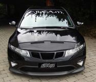 AutoStyle Motorkapsteenslaghoes Honda Civic HB 3/5 deurs 2006-2012 zwart