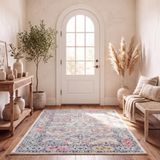 Safavieh Handgetuft tapijt voor binnen, abstracte collectie, grijs/zwart, 122 x 183 cm, voor woonkamer, slaapkamer of elk interieur