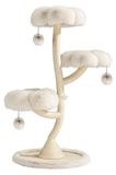 Poteau griffoir pour chats avec 3 paniers et sisal