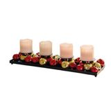 TV Christmaxx Decoratieve dienblad met 4 echte LED's waskaarsen 01677