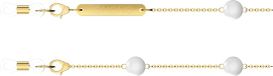 Komono Rosie White Zonnebril Koord J1120 goud en witte parels