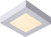 Lucide BRICE-LED Plafonnière Badkamer - LED Dimbaar - 1x15W 3000K - IP44 - Wit