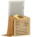 HOMCOM Opbergpoef - Bamboe - 40x40x47cm - Natuurlijk hout