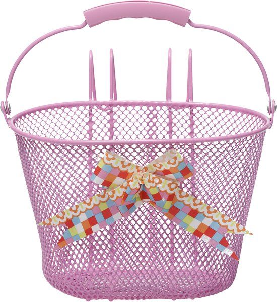 New Looxs Asti Girls Kinderfietsmand - 8 liter - Roze