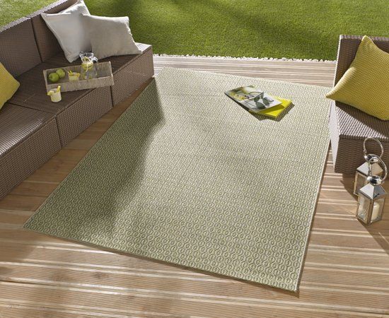 Bougari Vloerkleed - In&outdoor - Coin - Groen - 160x230cm
