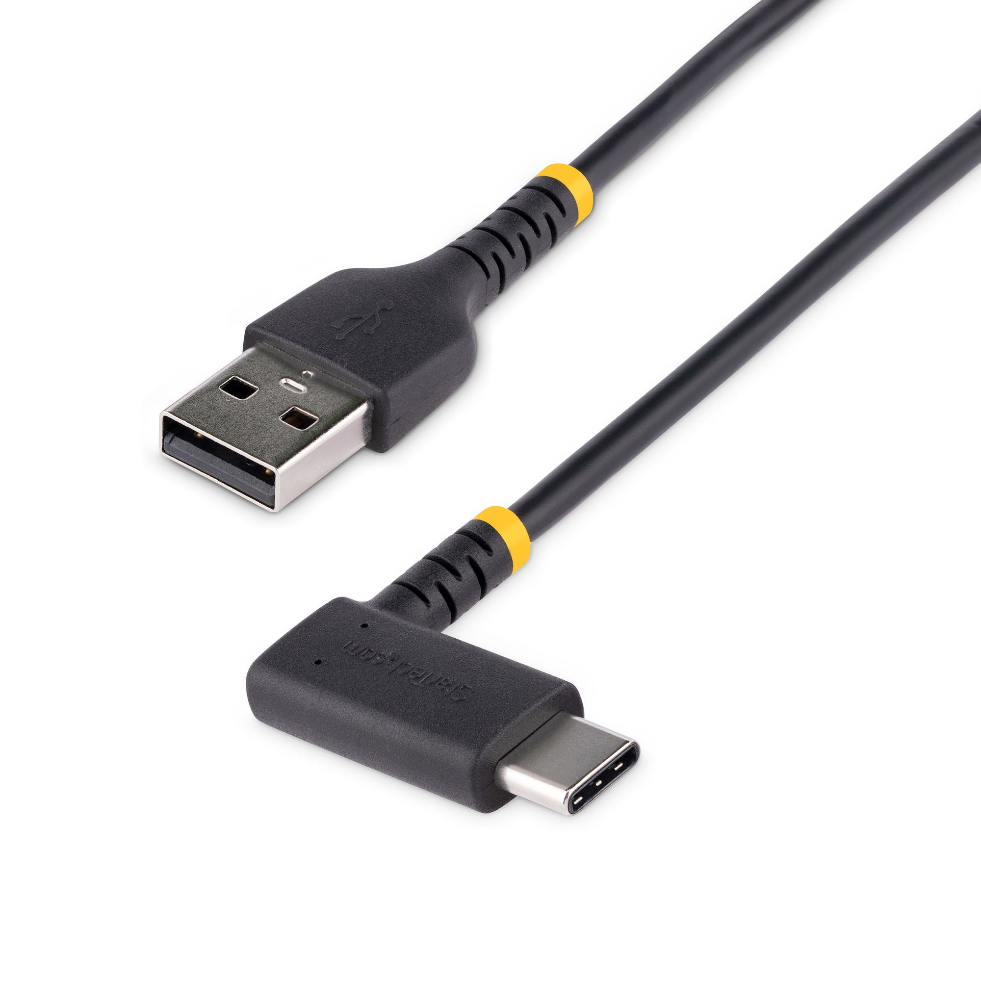 StarTech.com 1m USB A naar USB-C Oplaadkabel - Haaks - Zwart