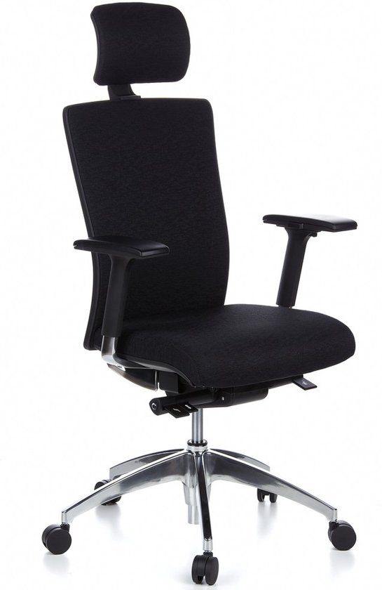 HJH OFFICE Astra Lux - Bureaustoel - Zwart - 4260182551233