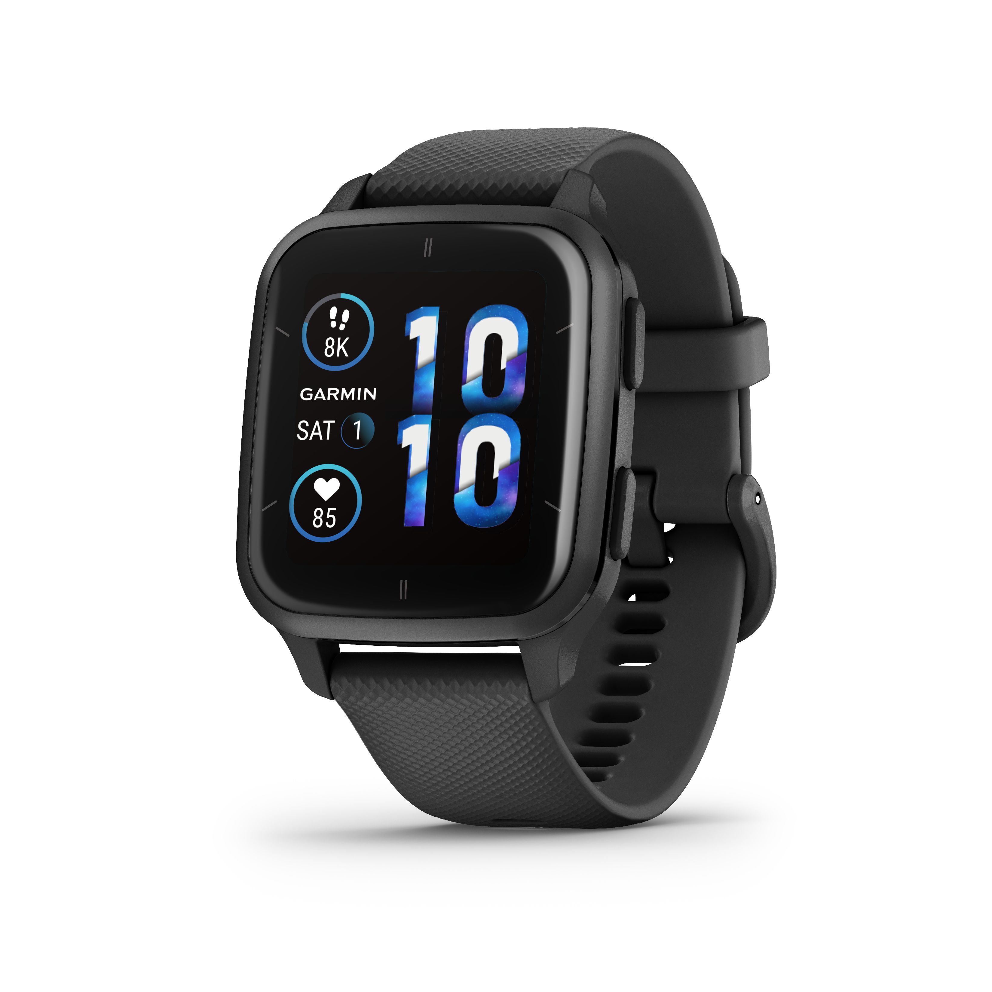 Garmin Venu Sq 2 Music Smartwatch - 1.4" AMOLED Display - Black