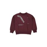 QPI sweater met tekst - donkerrood