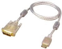 All4u BC 197 HDMI-kabel (HDMI-stekker 19-polig - DVI-stekker 18+1 polig met ferrite) 1 m transparant