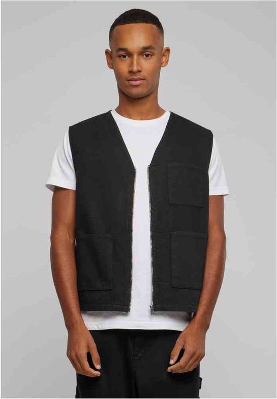 Urban Classics Organic Cotton Sleeveless Jacket - Black - Men's S