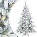 vidaXL - Kunstmatige - Hinged - Kerstboom - Wit - 210 - cm - PVC - en - Staal
