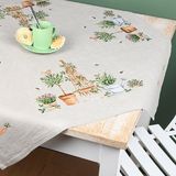 Vervaco Linnen Tafelkleed Kit Tuinspullen PN-0199604 Borduren Borduurpakket