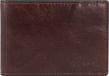 FOSSIL Leren Portemonnee Derrick Money Clip Bifold Dark Brown Bruine