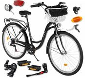 Davi Emma Stadsfiets 28 inch 7 versnellingen Shimano V-brake Lage instap Zwart