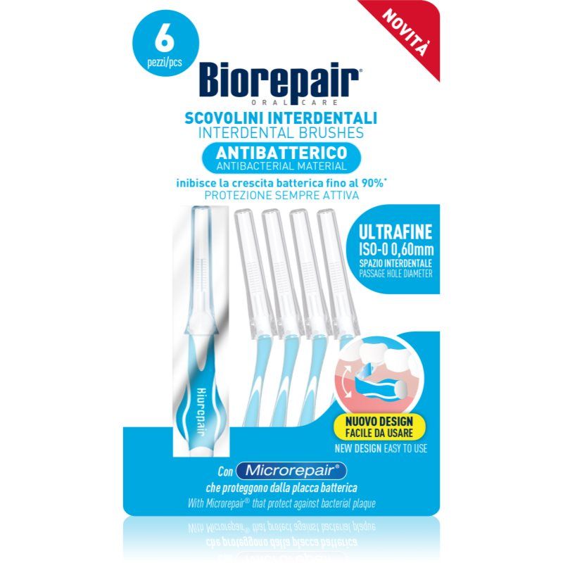 Biorepair Interdentale borstels, Ultrafeine Interdentalbürsten (5x, 0.60 mm)