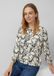 s.Oliver T-shirt à col en V à manches courtes et imprimé floral pour femme, beige clair, taille 46
