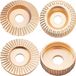 Disques de fraisage sans marque - Jeu de 4 pour meuleuses d'angle 115/125 mm, alésage 22 mm, couleur or