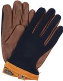 Hestra Handschoen Wool Tricot Leer Navy Chocolate - Maat 11 - Heren