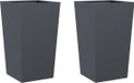 vidaXL Jardinière 2 pcs 45x45x75 cm acier anthracite