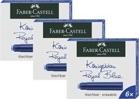 Faber-Castell 185506 - Inktpatronen standaard verpakking van 3 koningsblauw