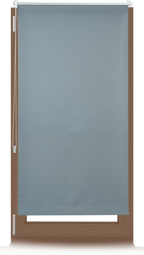 Relaxdays Verduisteringsrolgordijn Grijs - Thermo Rolgordijn Zonder Boren - Trekmechanisme 80x210cm