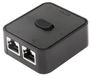 Merkloos Netwerk LAN switch tweepoorts - Rj45 - 100 Mbit - Zwart