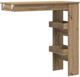 vidaXL Bartafel wandgemonteerd 102x45x103,5 cm bewerkt hout artisanaal eikenkleurig