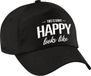 Bellatio Decorations This is what happy looks like pet / cap zwart voor dames en heren - baseball cap - cadeau petten / caps