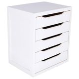 Well Home commode met 5 laden, wit, 39 x 30 x 45 cm