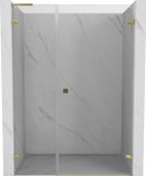 Mexen Lunar-B L porte de douche pivotante droite 125 cm, transparent, or