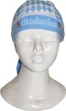 Funny Fashion Verkleed Beieren bandana/hoofd zakdoek - Oktoberfest - blauw/wit - volwassenen - hoeden