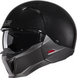 HJC i20 Solid Zwart / Semi Flat Titanium Jethelm - Helm