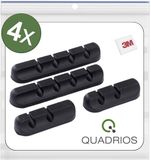 Quadrios 25CA579 Kabelhouder Zwart, Wit 4 stuk(s)
